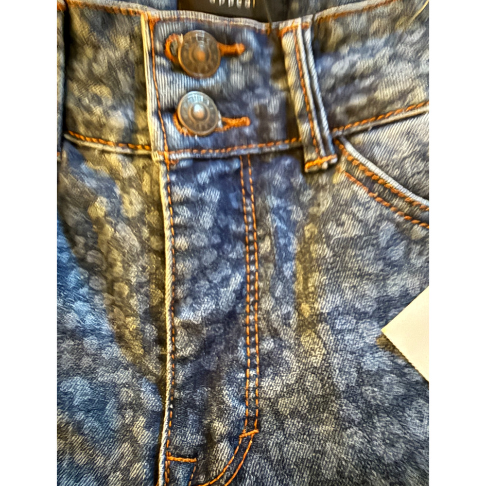 Curve Appeal Jeans Womens Size 4 High Rise Wide Leg Leopard Print Cotton NWT - Picture 8 of 15